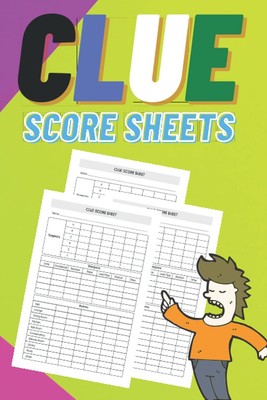 Clue Score Sheets: Record Keeper & Refill for Board