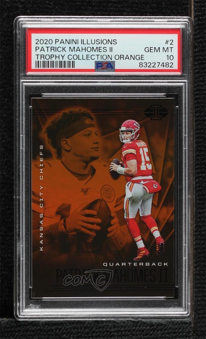 2020 Illusions Trophy Collection Orange Patrick Mahomes II #2 PSA 10 GEM MT 09gn