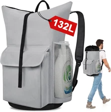 Laundry Backpack Bag, 132L Extra Large Heavy Duty Laundry Backpack for Back to S