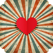 Heart Rays 50 Piece Mini Wooden Jigsaw Puzzle 