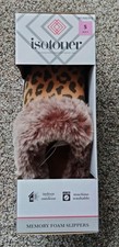 Isotoner memory foam hoodback leopard-print women's slippers US size 6.5-7 