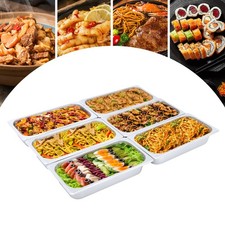 6 Pack 2.5'' Deep 1/3 Size Steam Table Pans Stainless Steel Pan Hotel Restaurant