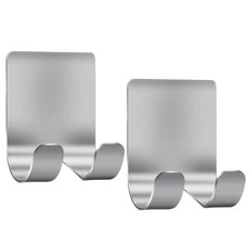 2 Pack Self Adhesive Stainless Steel Heavy Duty Razor Holder Shaver Hook Hanger