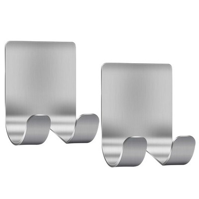 2 Pack Self Adhesive Stainless Steel Heavy Duty Razor Holder Shaver Hook Hanger