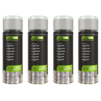 Autotek Vauxhall (Opel) Astro Silver schnelltrocknender Aerosol-Sprühlack 300 ml x4