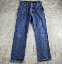 Levis 501XX Selvedge Jeans 34x34 Blue Denim Straight Fit Button Fly 100 Cotton