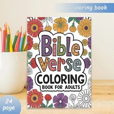Bible Verse Adult Coloring Book Christian Scripture Stress Relief Devotional