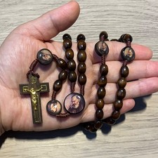 Saint St Padre Pio Pietrelcina 10MM Wood Bead...