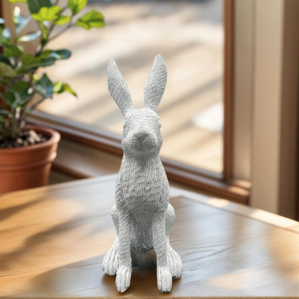 10.2 Inch Resin Garden Statues,Bunny Figurine Decorations for Lawn,Balcony-Yard - Image 3 of 4