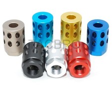 Aluminum 1/2x28 TPI Muzzle Brake For 9mm Color Variation