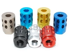 Aluminum 1/2x28 TPI Muzzle Brake  For 9mm Color Variation