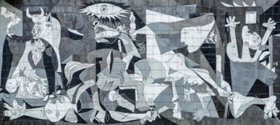 Wandbild: Fliesenreproduktion von Picassos Guernica-Gemälde, Guernica - [...]