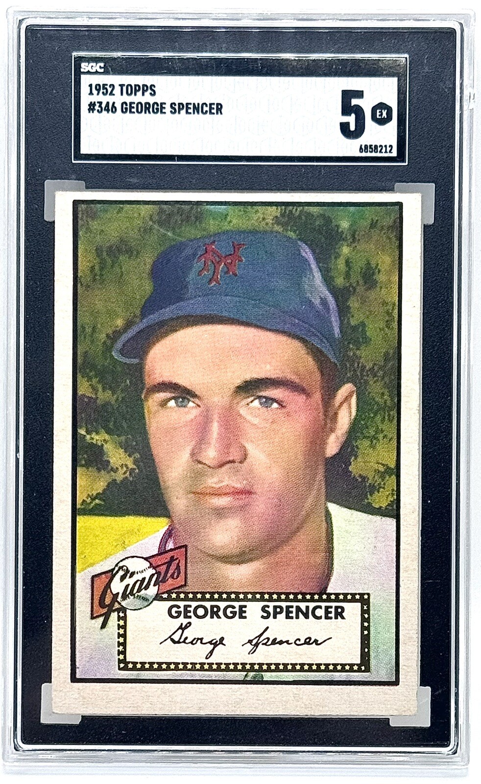 1952 Topps #346 George Spencer Rookie Card SGC 5 EX
