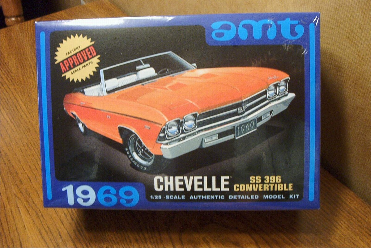 AMT 1969 CHEVELLE SS 396 CONVERTIBLE 1/25 SCALE MODEL KIT | eBay