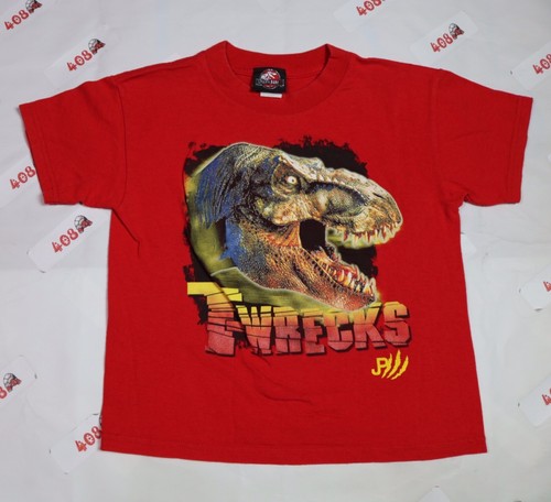 Vintage Jurassic Park 3 Shirt Kids Large Red Universal VTG C4 - 第 1/8 張圖片