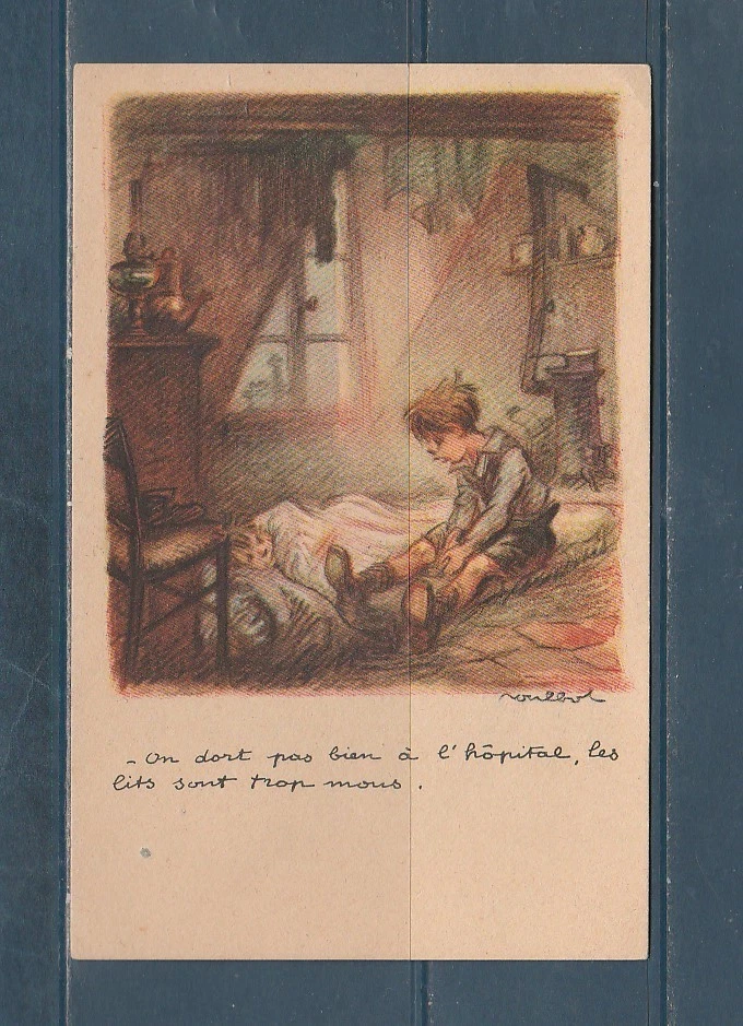 CPA 210 Poulbot ligue contre le taudis , on dort bien a l' hopital , neuve - Photo 1/1