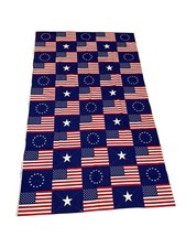 Flag Fabric Vintage Patriotic Red Blue