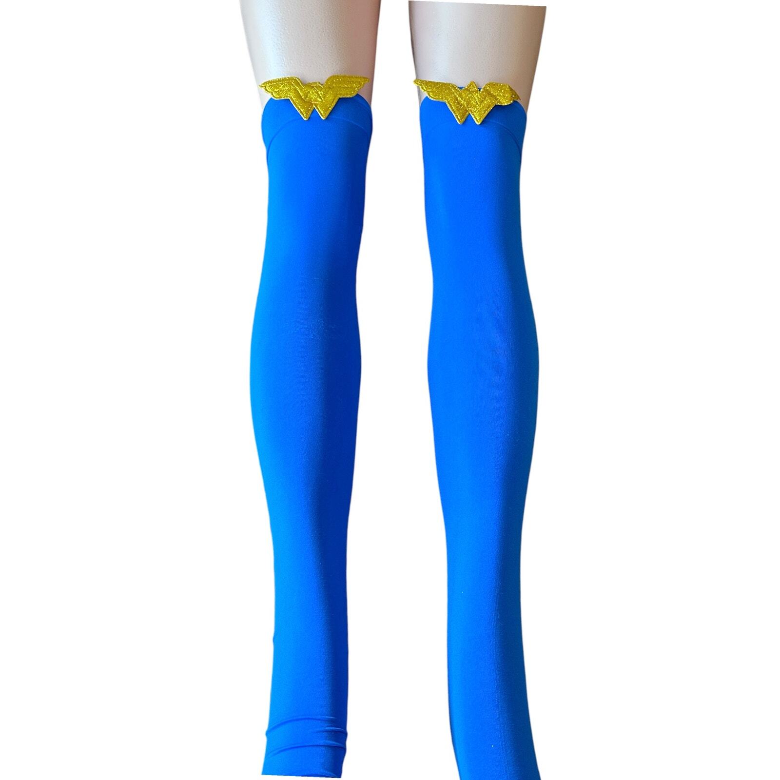 DC Comics Wonder Woman Logo Thigh High Stockings Over-the-Knee Cosplay Socks image 3