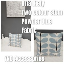 HANDMADE cushion cover Use Orla Kiely Two Colour stem Fabric Powder Blue 