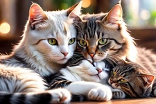 Digital image Cats picture photo wallpaper background desktop AI art 19