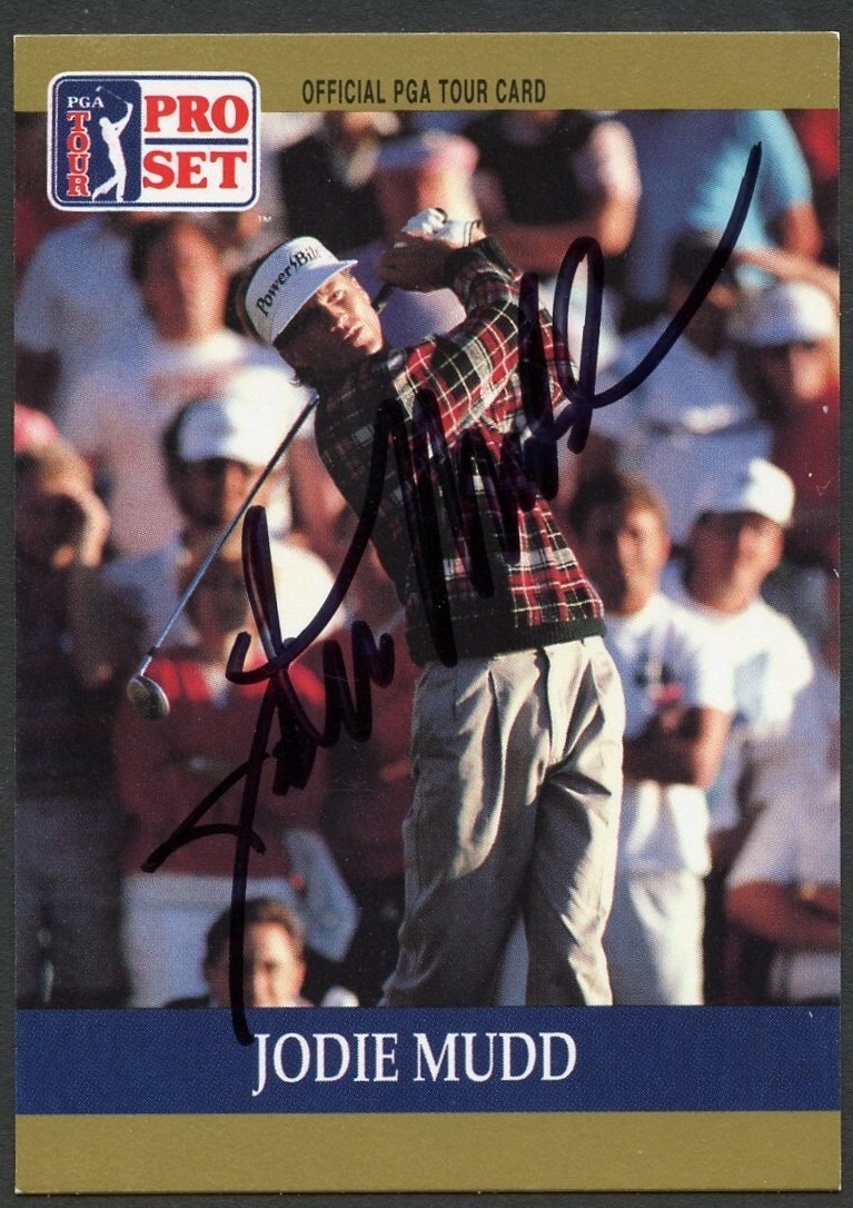 Jodie Mudd #42 signed autograph auto 1990 Pro Set Golf Trading Card