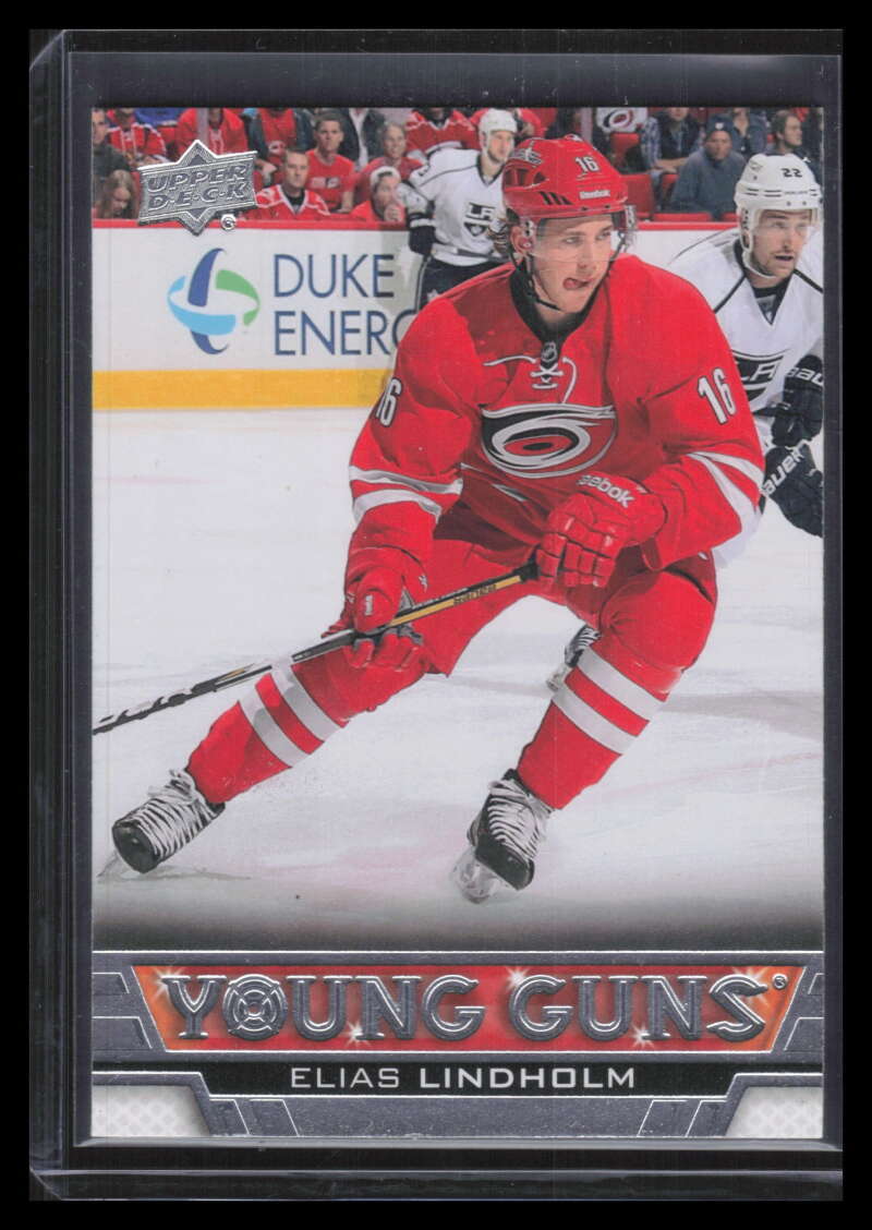 2013-14 Upper Deck 469 Elias Lindholm Rookie YG Young Guns