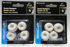 8-Pk MintCraft Rubber 1" Screw Bumpers 410-1267