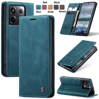 Luxury Leather Wallet Stand Magnetic Case For Redmi 12 11A Note 10 Pro K30 Pro