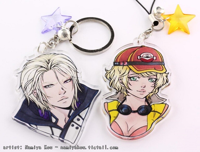 FF15 Keychain, Final Fantasy Cute FFXV Charm Prompto Noct