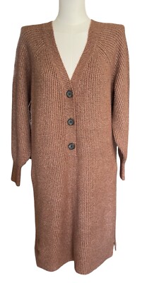 old navy brown sweater dress Everlane Cashmere Long-Sleeve Mini Dress In Heathered Toffee, Size XS