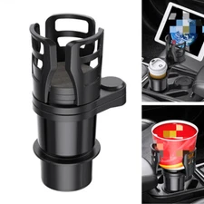 2 in1 Car cup holder extender with adjustable base Dual Cup holder and organizer