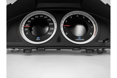 Volvo S60 V60 XC60 S80 V70 XC70 - Sweden Carbon Design Replacement Dial EU Scale
