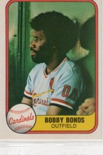 1981 Fleer Bobby Bonds #548 St. Louis Cardinals Baseball Card 