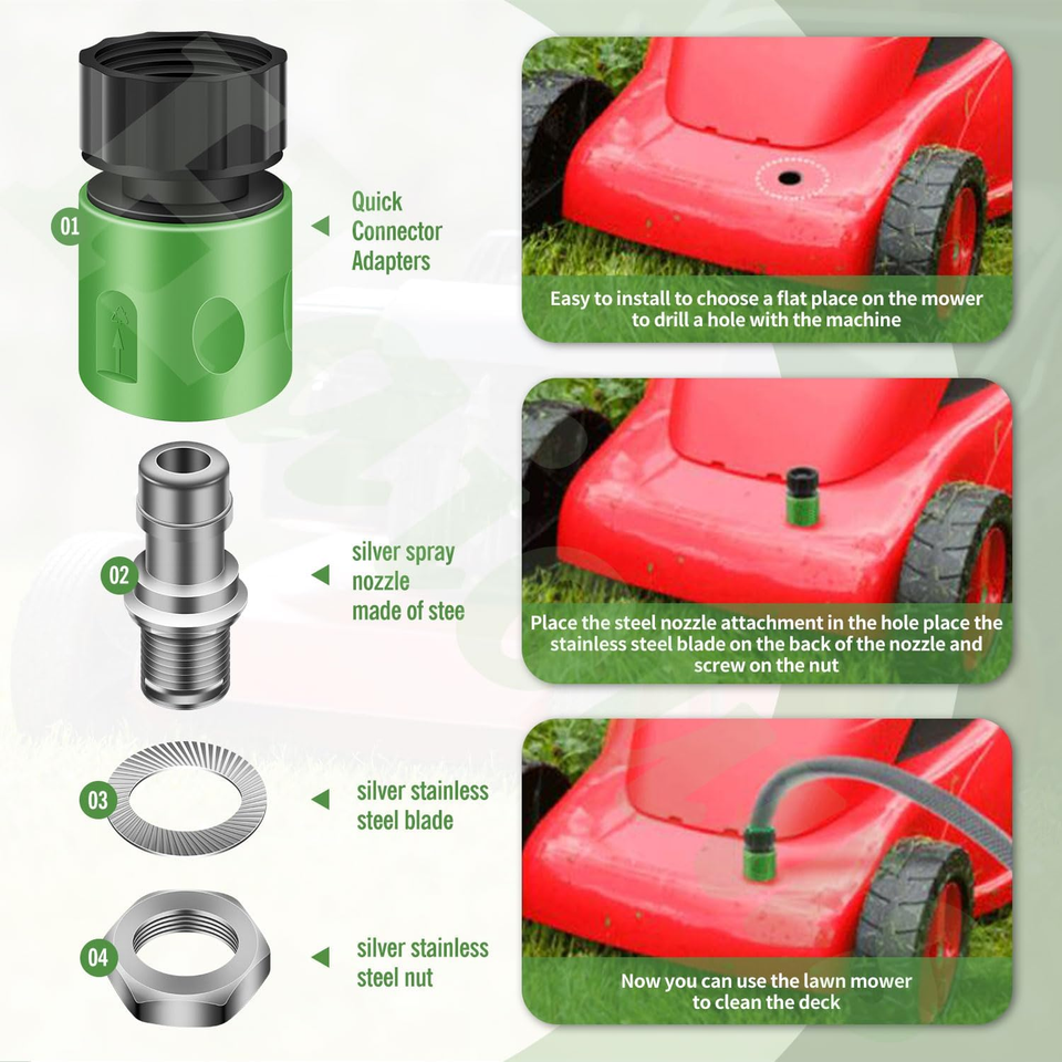 Lawn Mower Deck Wash Kit, Compatible with MTD, TroyBilt, Craftsman