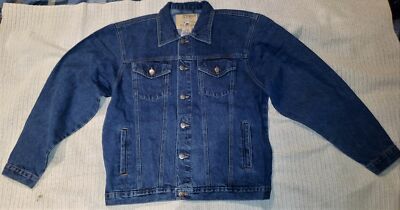 NEW ELK CANYON DENIM JEAN JACKET EMBROIDERED DEER BUCK MEN'S MEDIUM ** FREE SHIP