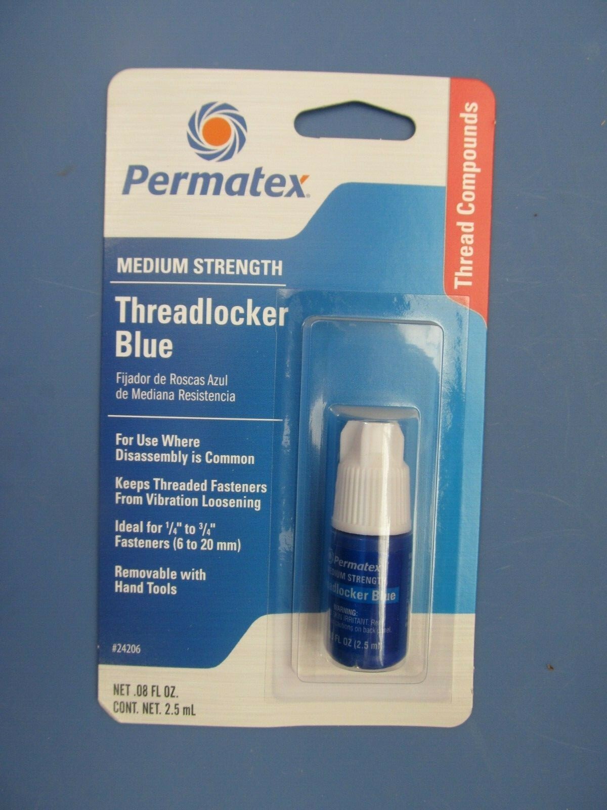 PERMATEX Medio Forza Frenafiletti Blu 6 ML 24200 - Foto 8