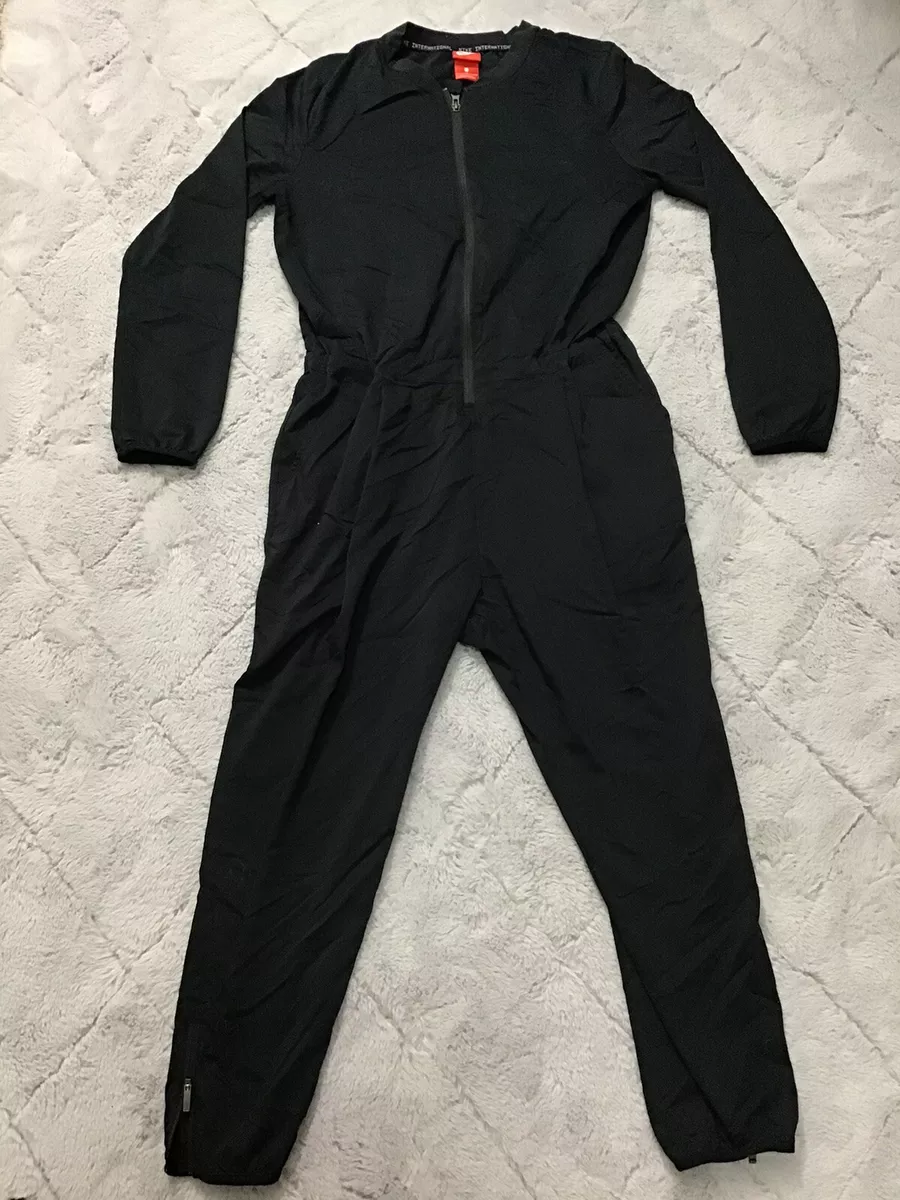 Nike International Womens Black Sz S SMALL Romper Jumpsuit Coveralls  831693-010