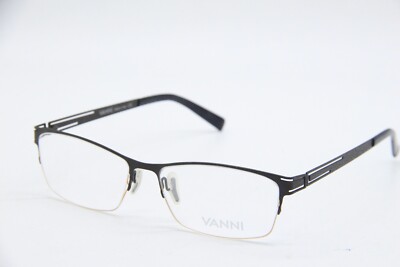 NEW VANNI V1154 C36 BRONZE BLACK AUTHENTIC EYEGLASSES FRAMES 53-15