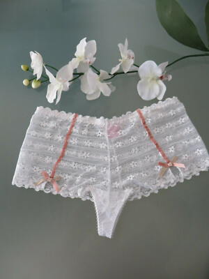 String Panty Slip aus Spitze Spitzen Slip weiß Gr 36 NEU