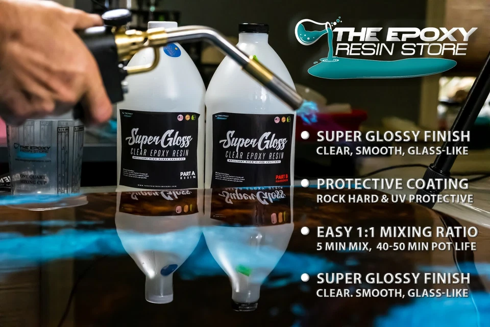 The Epoxy Resin Store - Clear Epoxy Tabletops Epoxy, counter Top 1 Gallon Kit - Image 2 of 4