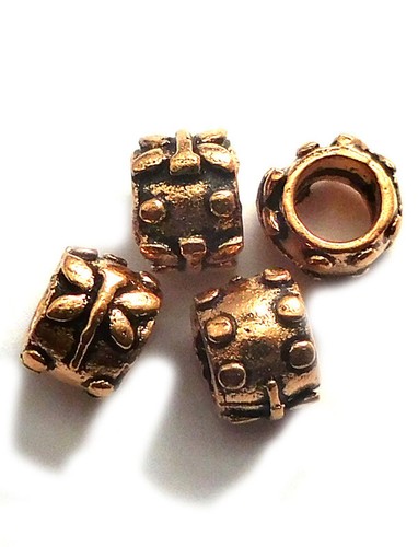 Perline Stile Tibetano Antico 50 Perline Distanziali In Metallo Anticato Argento Tibetano - Forma Chip, 8x5 Mm, Per Bigiotteria Fai Da Te Perline Chip Per Gioielli