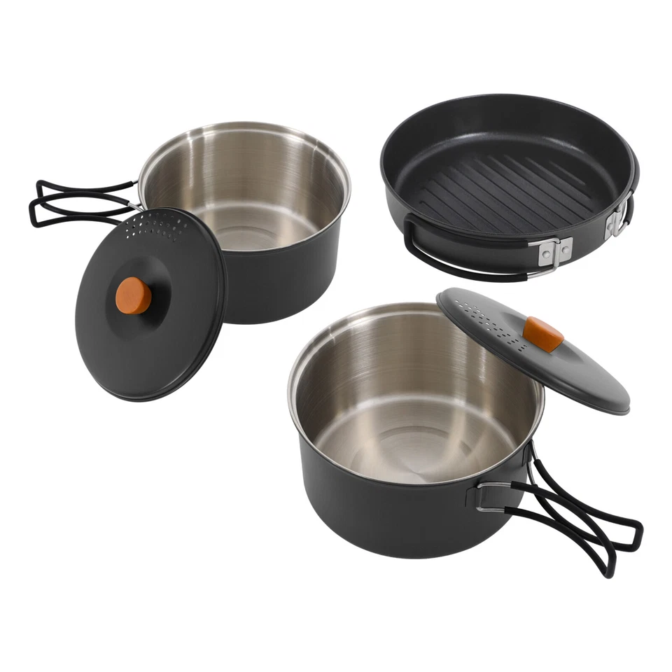 Camping Cookware Set Camping Survival Stove Pot Pan Portable Outdoor Cooking Set - Image 4 of 4