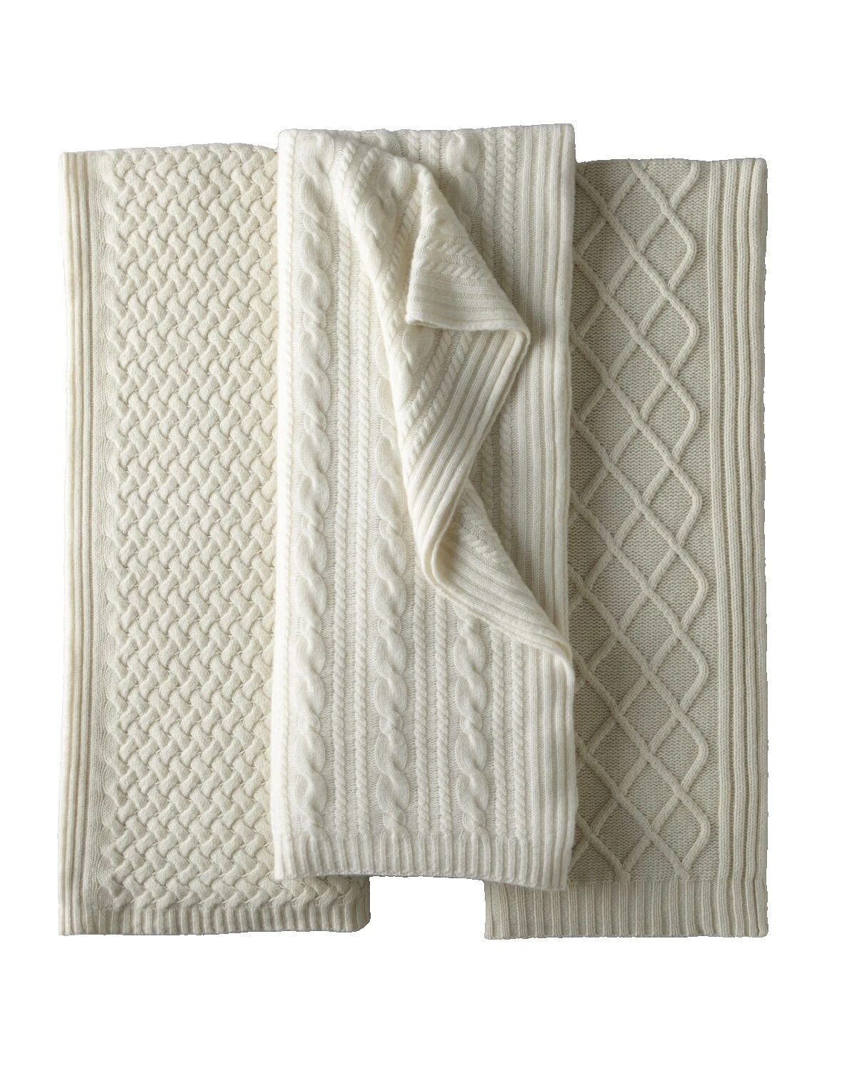 Cashmere White Blankets & Throws