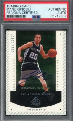 2002-03 SP Authentic - Autographed Rookie F/X Manu Ginobili #172