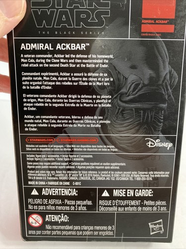 Hasbro Star Wars Black Series Admiral Ackbar Exclusive 3.75" Figure original Box - Picture 4 of 6