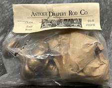 Antique Drapery Rod Co. Finials Set 1” Virtue Bronze NEW