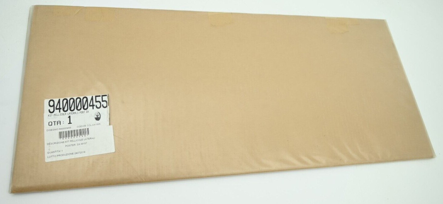 Genuine Maserati Ghibli RH Rear Protective Film Kit Invisible Bra P/N 940000455