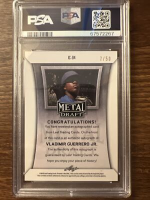 Vladimir Guerrero Jr Rookie Auto PSA 10 Gem Toronto Blue Jays Vlad