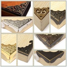 4/12Pcs Corners Decorative Antique Jewelry Wine Gift Box Wooden Case Corner Prot