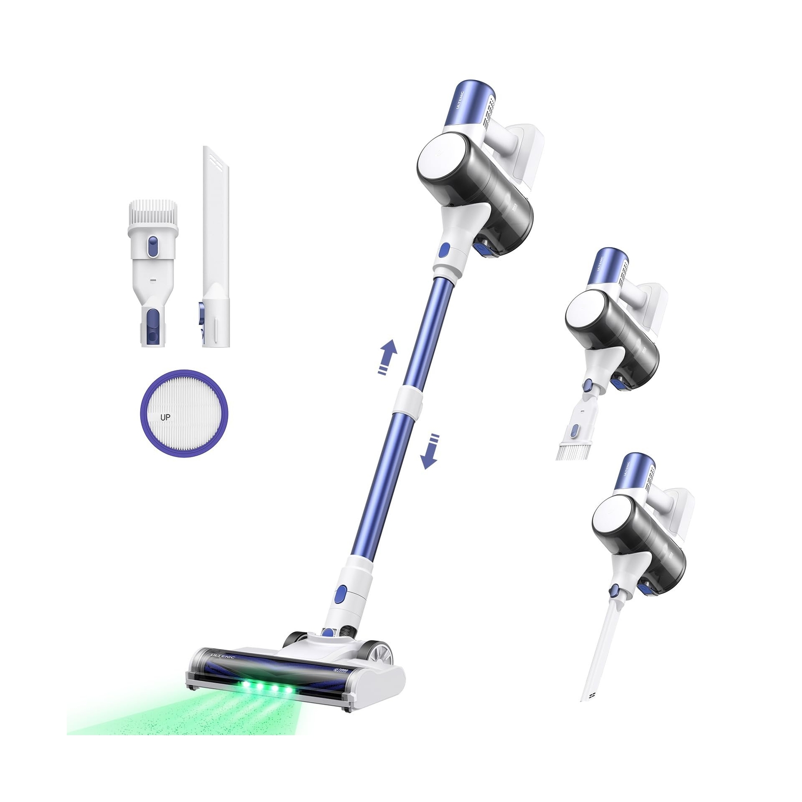 Ultenic U10 Ultra Cordless Stick Vacuum Cleaner, 450W Motor, 30KPa Suction, L...